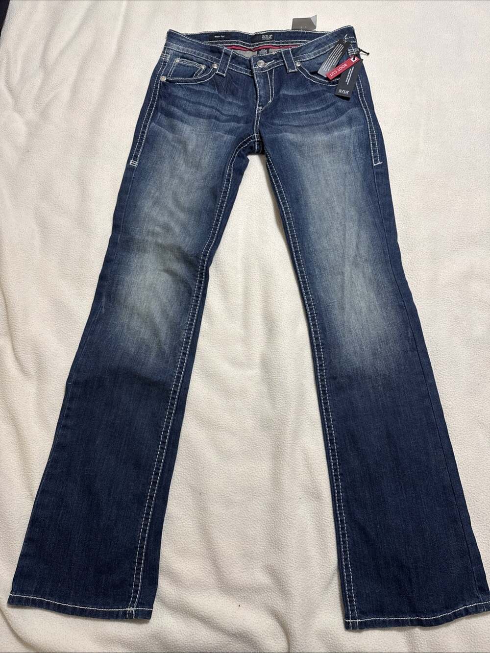 NWT Womens a.n.a Denim Jeans Bootcut Size 6 Embellished Embroidered Royal Wash